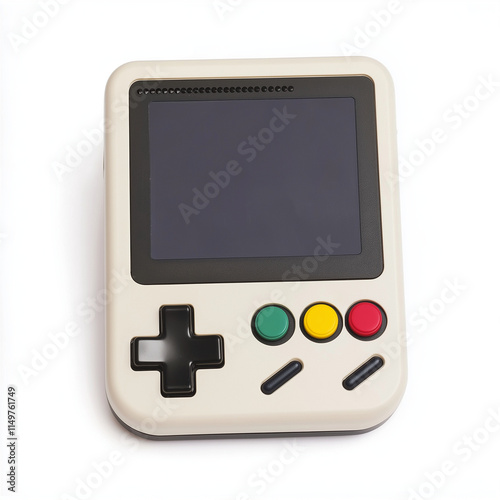 Retro Handheld Game Console Classic 8Bit Style Gaming Device Generative Ai.
