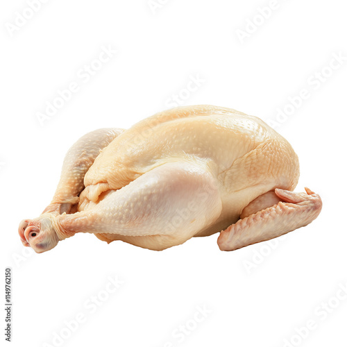 Fresh raw chicken isolated on white background clipping path photo