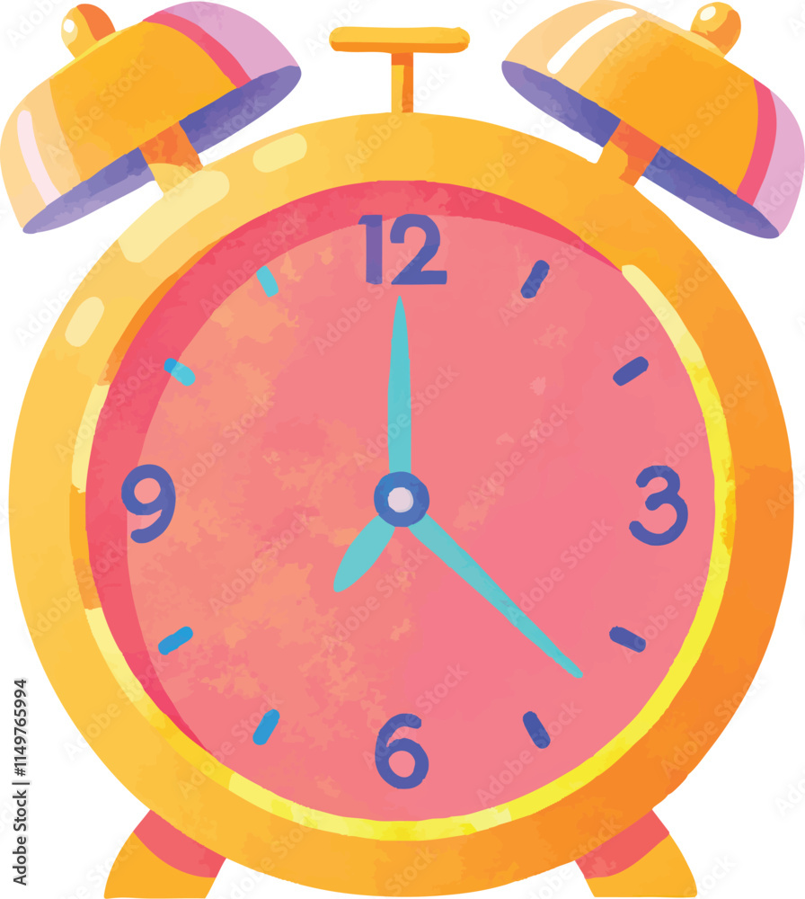 illustration of a clock, perfect for a kid school or education theme illustration of a clock, perfect for a kid school or education theme