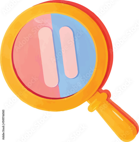 illustration of Magnifying glass, perfect for a kid school or education theme