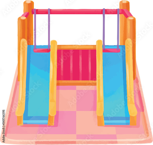 illustration of a playground, perfect for a kid school or education theme