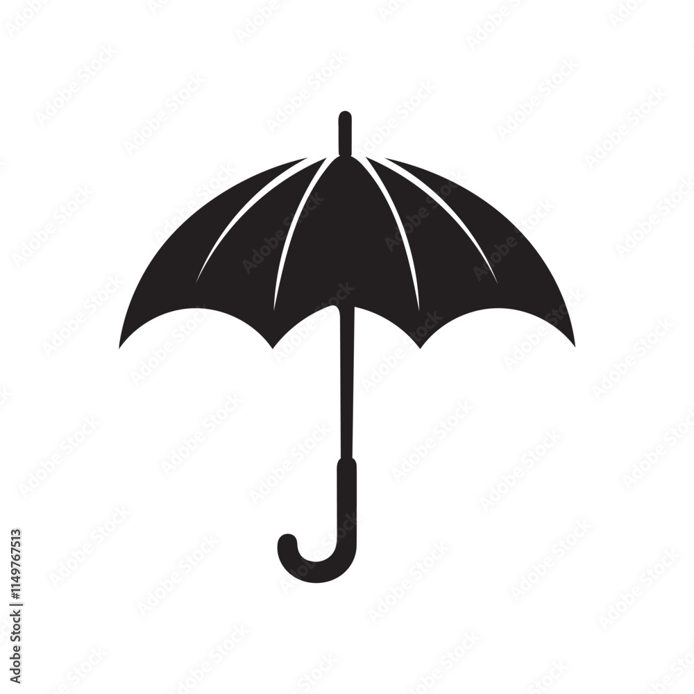 Umbrella silhouette vector design art Umbrella silhouette vector design art