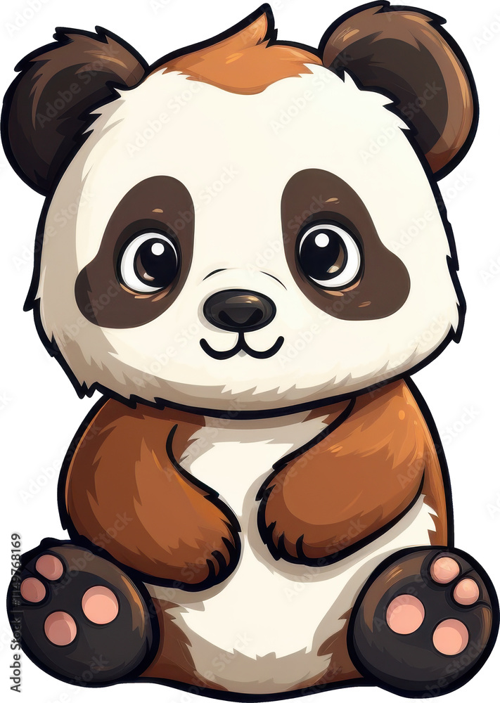 Obraz premium Adorable Panda Sticker