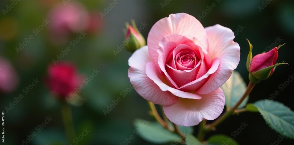 Asian Bleeding Heart rose with long white petals unfolding, bleeding heart rose, blossoms, bloom Asian Bleeding Heart rose with long white petals unfolding, bleeding heart rose, blossoms, bloom
