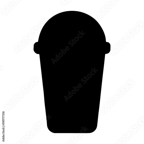 Black Shaker silhouette vector illustration on white background