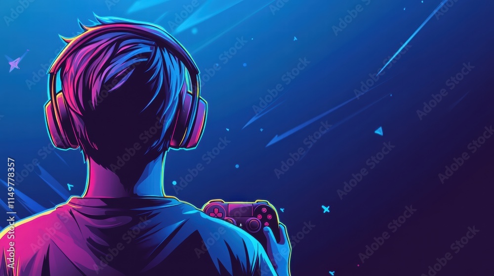 Immersive Gaming Room with LED Lights and Headset Immersive Gaming Room with LED Lights and Headset