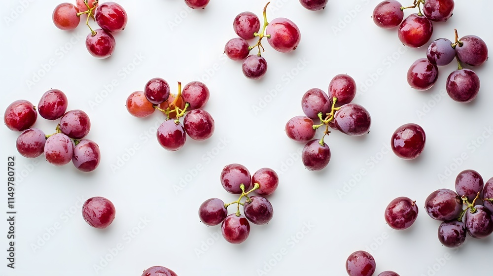 Harvesting fresh red grapes vineyard food photography indoor overhead view culinary delight