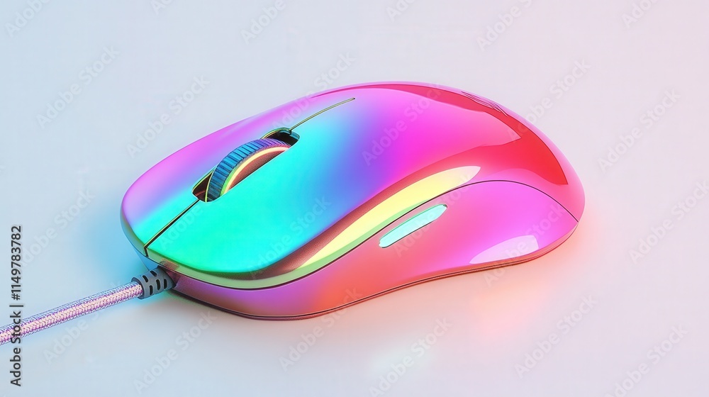 vibrant, colorful mouse with customizable buttons and ergonomic design. vibrant, colorful mouse with customizable buttons and ergonomic design.