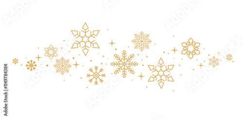 Snowflake icons. Snow. Winter. New Year and Christmas. Winter holidays. Different shapes of snowflakes. A set of editable icons. Vector image.