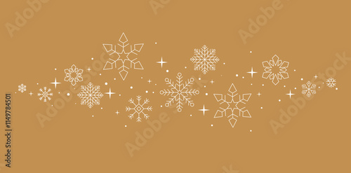Snowflake icons. Snow. Winter. New Year and Christmas. Winter holidays. Different shapes of snowflakes. A set of editable icons. Vector image.