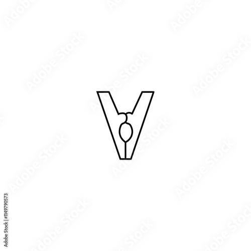 Simple illustration of clothes pegs.