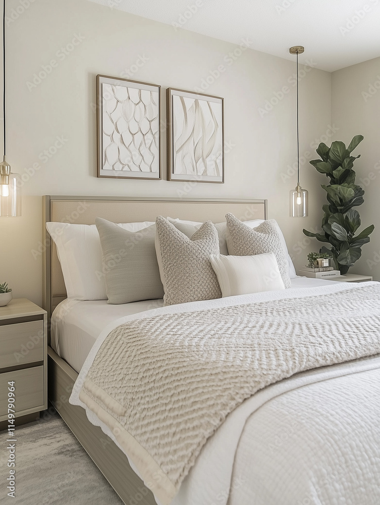 Obraz premium An interior design of the bedroom
