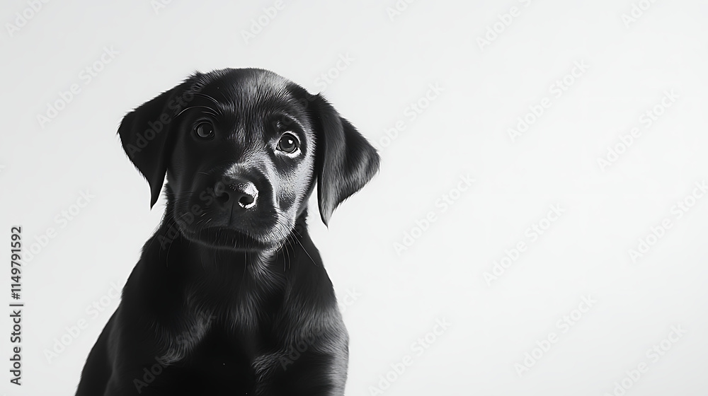 Black Labrador Puppy Portrait Black Labrador Puppy Portrait