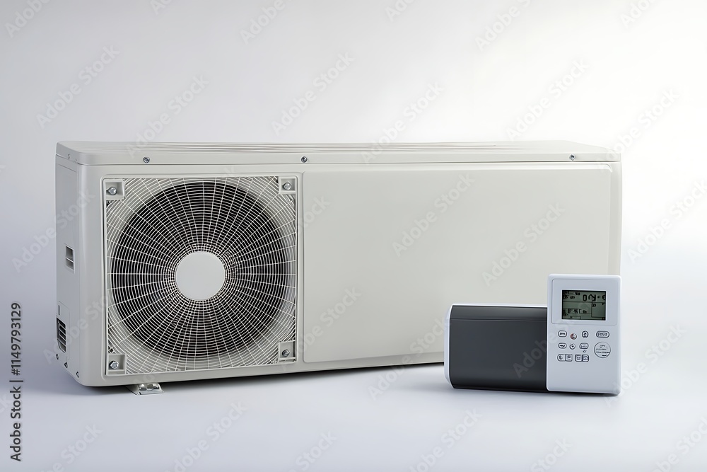 Obraz premium air conditioning compressor isolated on white background