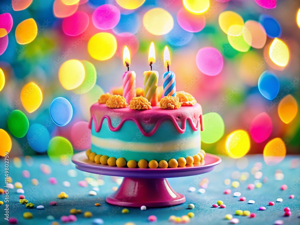 Tilt-Shift Miniature Birthday Cake Doodle Clipart Card Tilt-Shift Miniature Birthday Cake Doodle Clipart Card