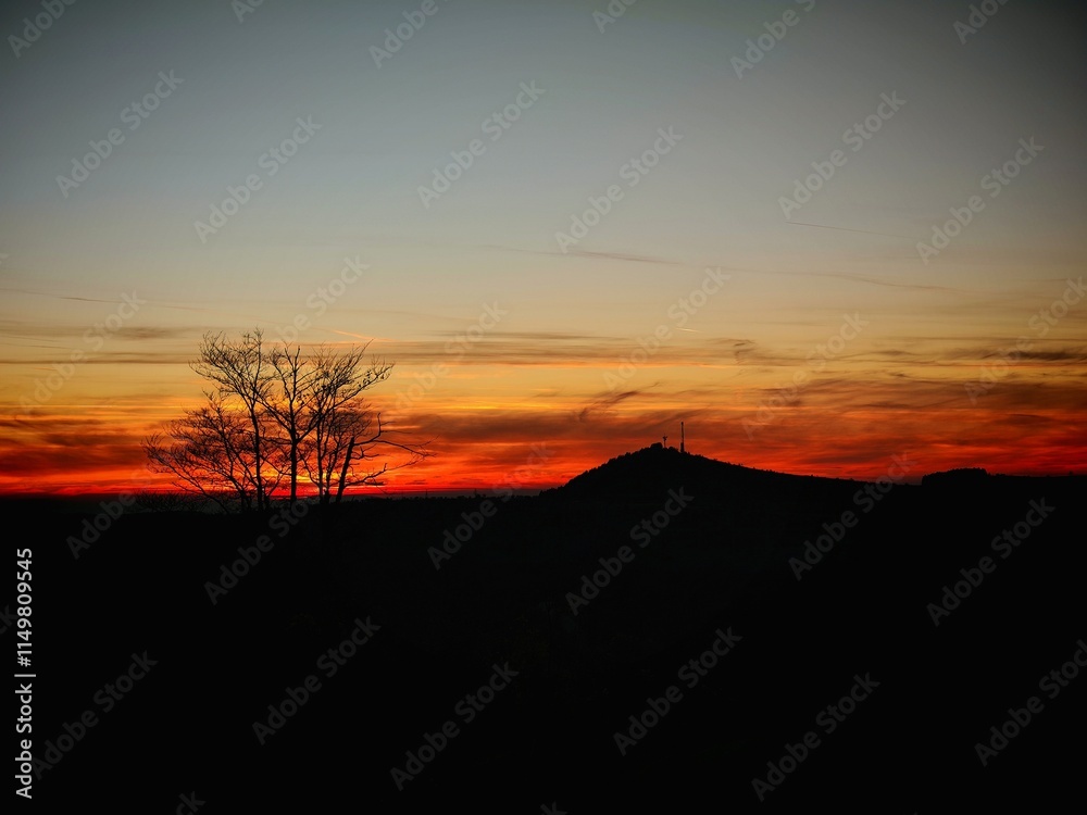 Fototapeta premium sunset in the mountains