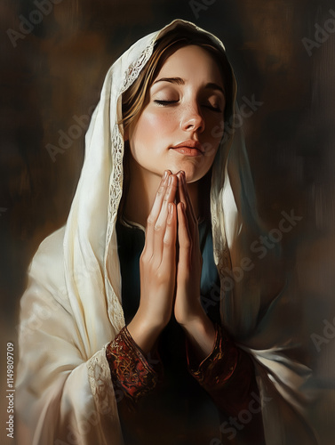 Medium shot of a serene you...