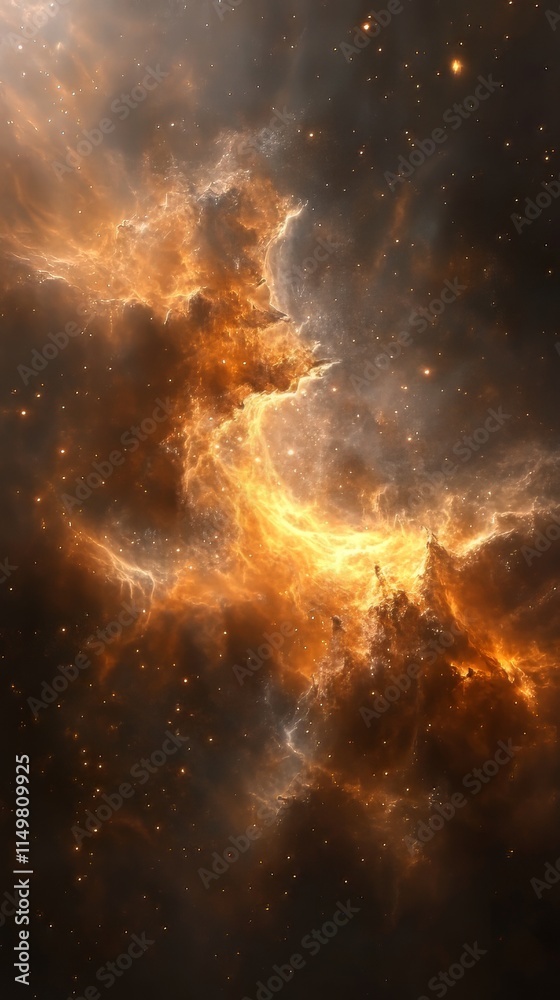 Naklejka premium Space nebula. 3d illustration, for use with projects on science, research, and education. space background. Ultra realistic. Photorealistic
