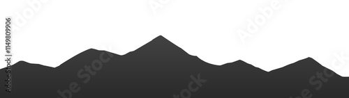 Mountain silhouette png illustration 