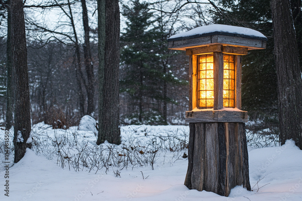 lantern in the winter lantern in the winter