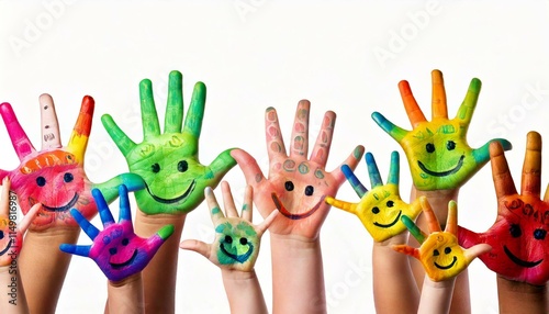 Hands Painted With Smileys
