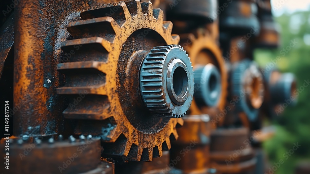 Rusty Gears Interlock in Complex Industrial Machinery Rusty Gears Interlock in Complex Industrial Machinery