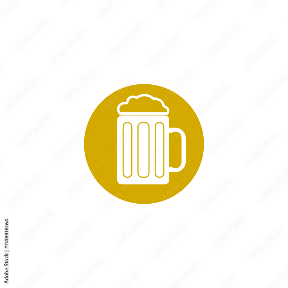 Glass of beer icon isolated on transparent background Glass of beer icon isolated on transparent background