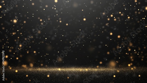 Wallpaper Mural Gold Glitter and Confetti Celebration Vector Illustration for Christmas Festivity, Festive Background with Sparkling Elements Torontodigital.ca