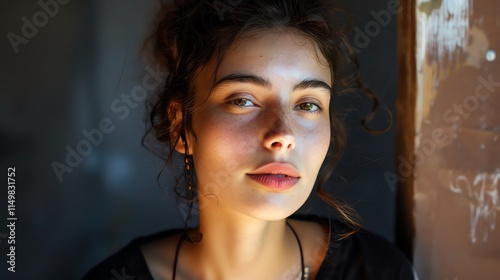 Wallpaper Mural A close-up of a young woman looking at the camera. Torontodigital.ca