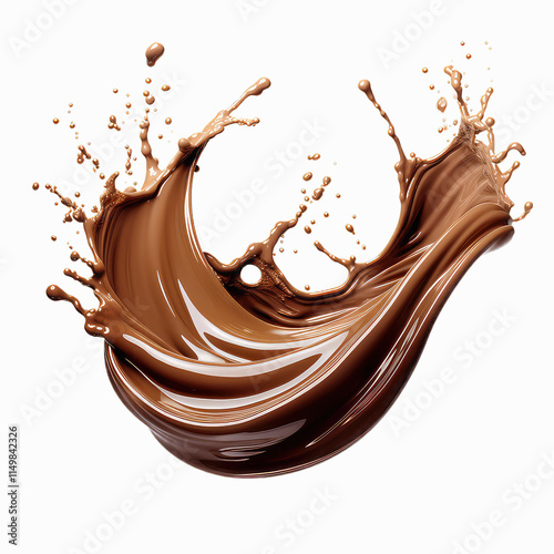 Image of chocolate splash on transparent background