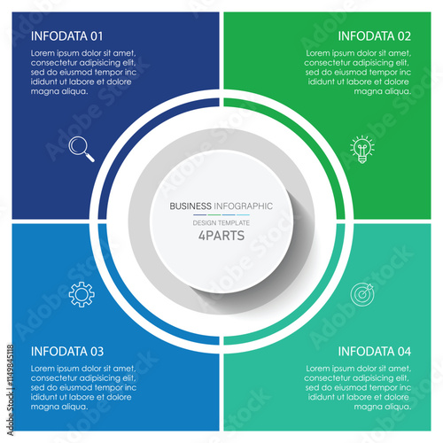 Business processes. Timeline infographic with 3 steps, options. Vector graphics.