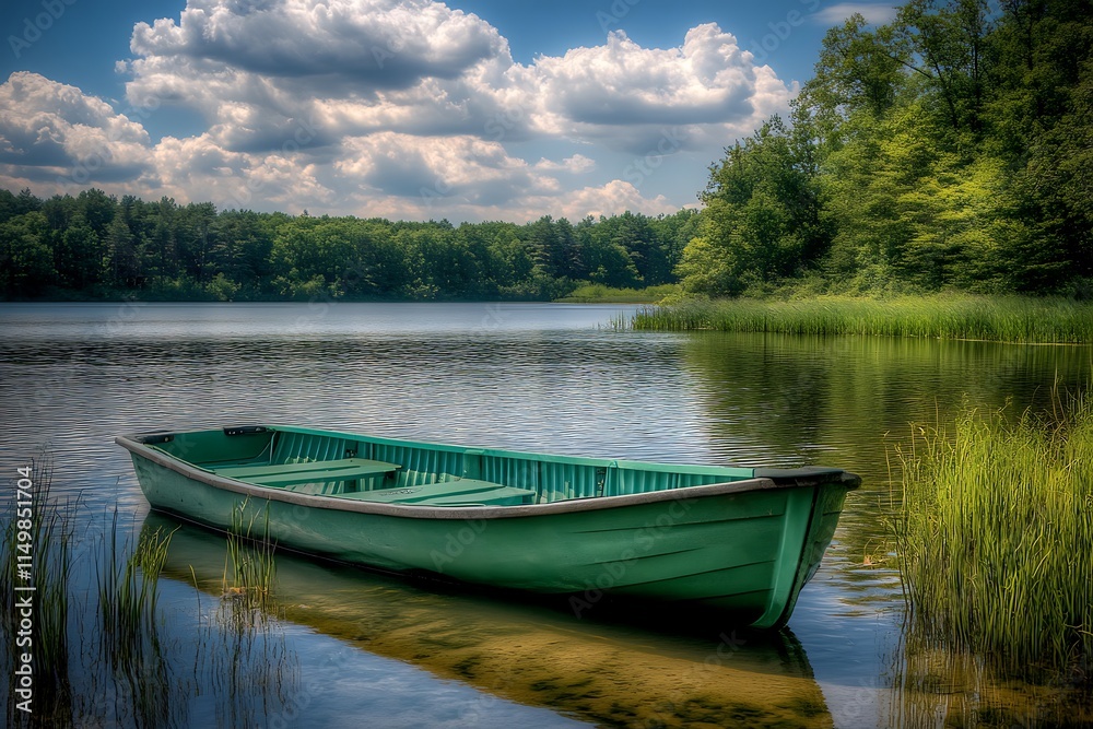 A boat on the river A boat on the river