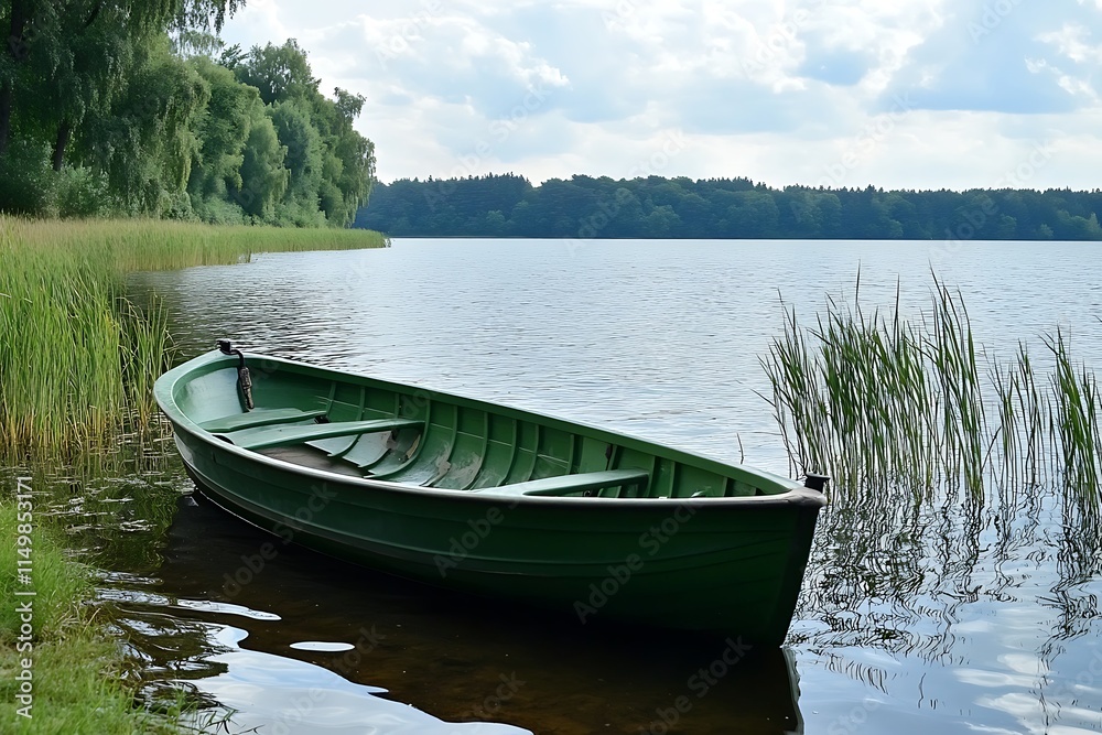 A boat on the river A boat on the river