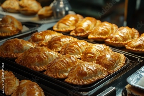 Golden Brown Pastries on Display
