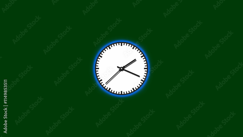 Clock icon flat style 24 Hour Day Fast Speed black color 4k illustration on deep green background. Digital clock time rotation 360 4k illustration. Clock icon flat style 24 Hour Day Fast Speed black color 4k illustration on deep green background. Digital clock time rotation 360 4k illustration.