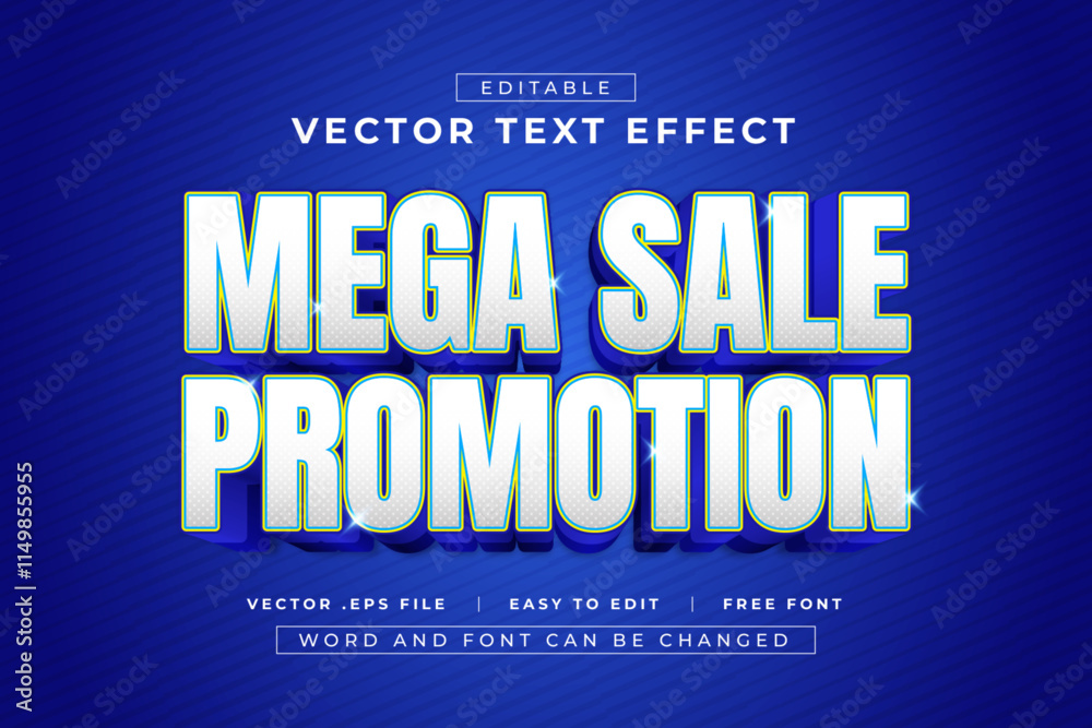 Mega Sale Promotion Editable Text Effect Style Mega Sale Promotion Editable Text Effect Style
