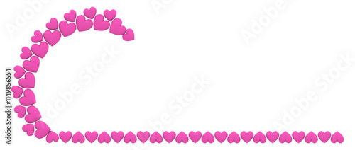 pink heart frame. PNG