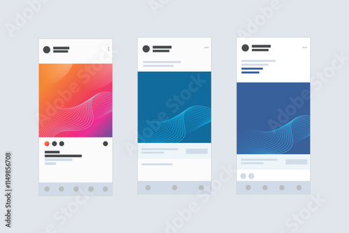 Social Media LinkedIn Template Mockup Different Page Profile