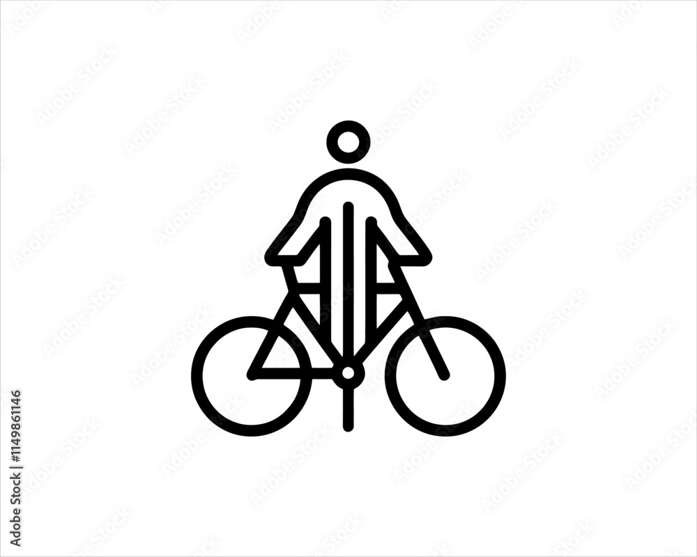 Obraz premium bicycle lane sign