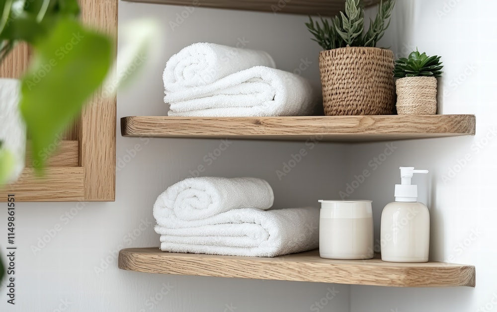 Compact corner shelves in a bright bedroom with a minimalist vibe and light wood textures Compact corner shelves in a bright bedroom with a minimalist vibe and light wood textures