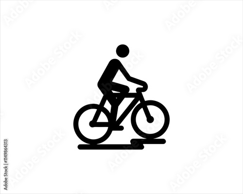 silhouette of a person riding a bicycle