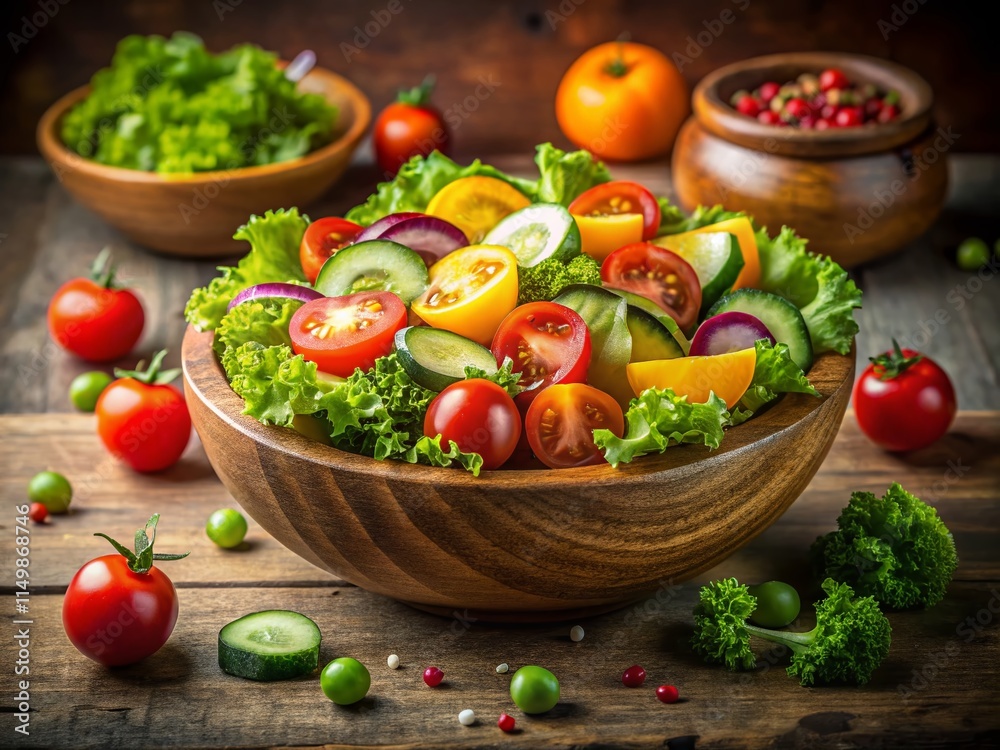 Vibrant Fresh Vegetable Salad Bowl - Colorful Summer Produce PNG Image Vibrant Fresh Vegetable Salad Bowl - Colorful Summer Produce PNG Image