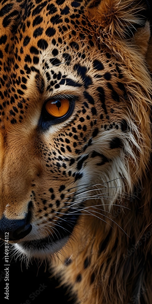 Naklejka premium close up portrait of a leopard