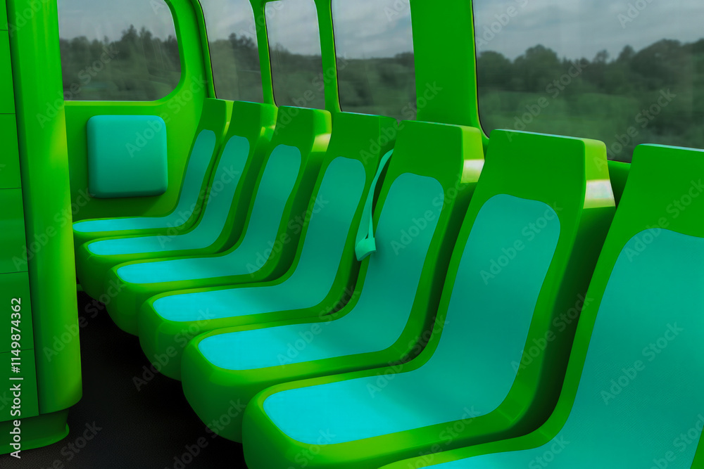 Fototapeta premium Interior of a modern bus