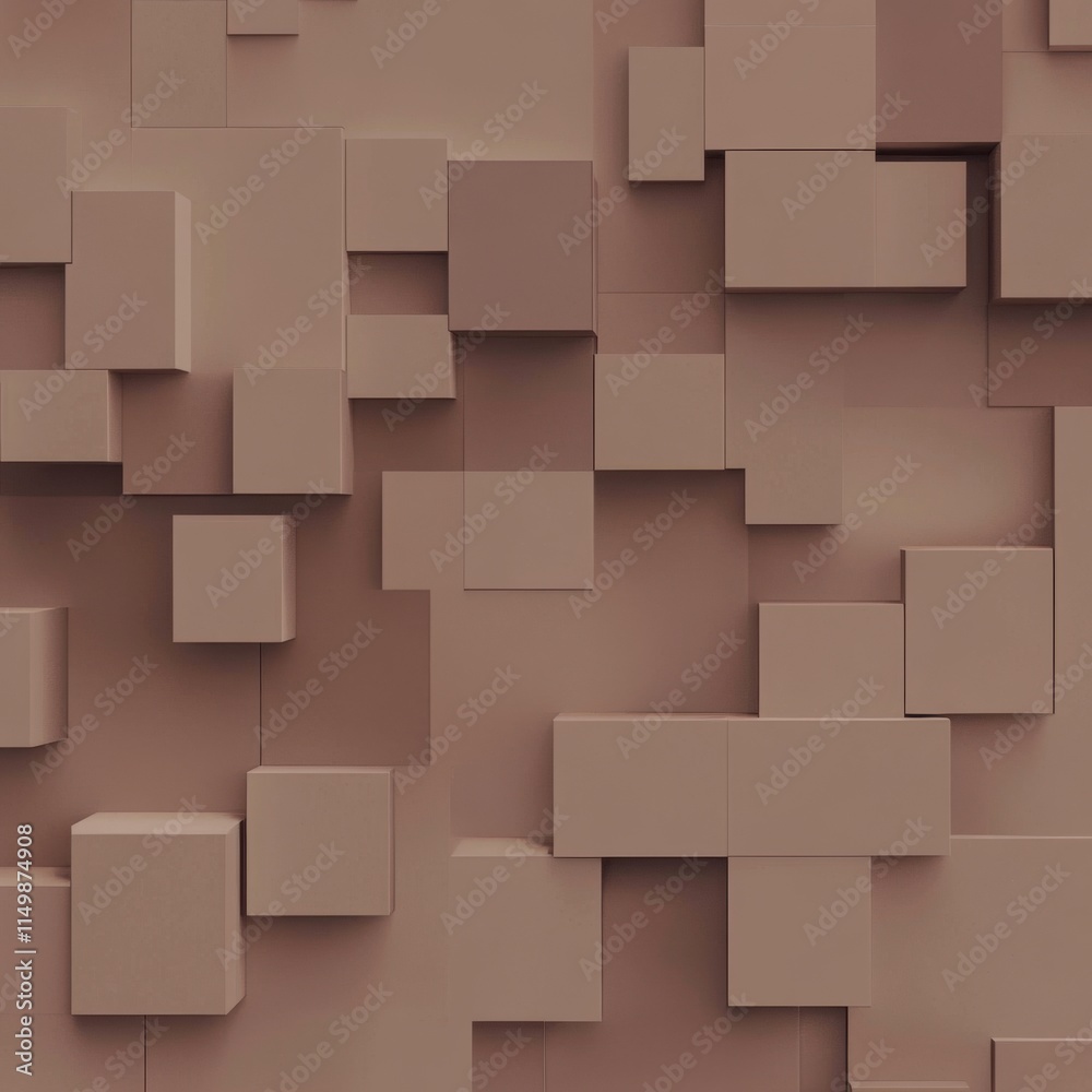 PANTONE 17-1230 Mocha Mousse Minimalist 3D Pattern Wallpaper Design Background PANTONE 17-1230 Mocha Mousse Minimalist 3D Pattern Wallpaper Design Background
