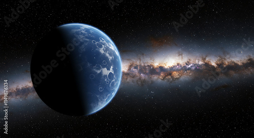Exoplanet Galaxy Space Cosmic Background Nebula Stars Universe Astronomy Science Fiction Celestial