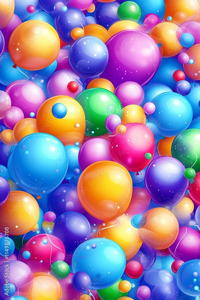 custom made wallpaper toronto digitalColorful Balloons for Festive Background Party Decor