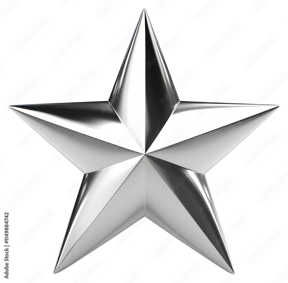 Obraz premium PNG 3d solid star decoration geometric weaponry.