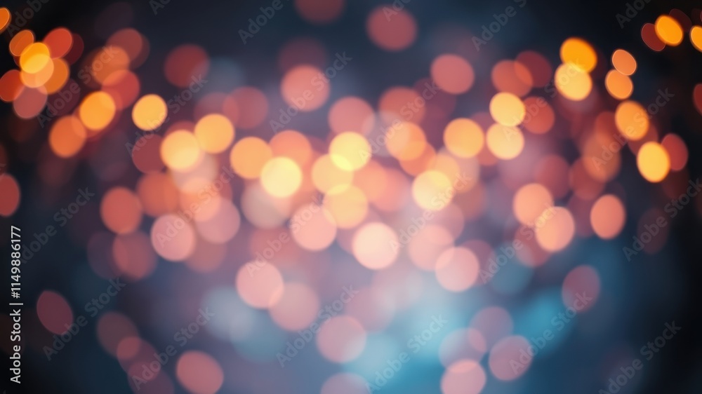 Fototapeta premium Abstract Festive Background of Blurred Lights with Warm and Cool Tones