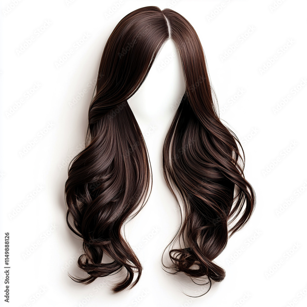 Fototapeta premium long hair isolated on white